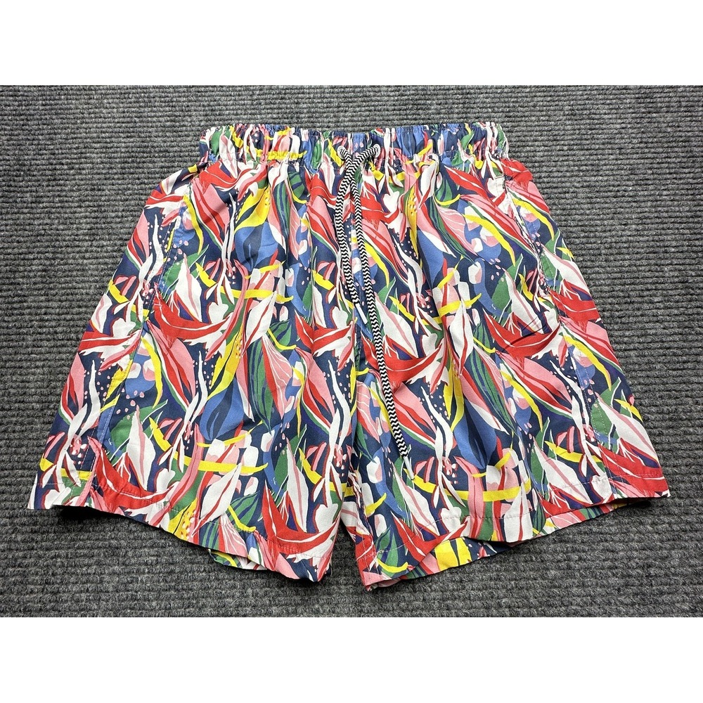Boardies Apparel Swim Trunks Mens Small Multicolor Tropical‎ Floral Mesh Lined